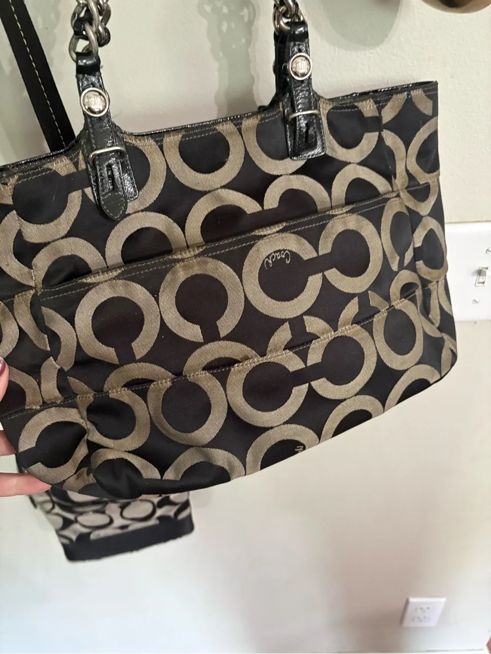 Coach  Signature Canvas Tote with Crossbody Pouch